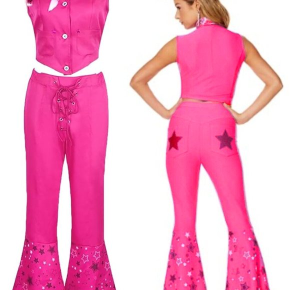 Rodeo Barbie Pink Cowgirl Costume for Adult Girl Wild West Western Outfit Size S - Picture 1 of 10